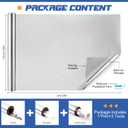 Pushglossy 48 Inch X 26 Ft One Way Window Tint Privacy Reflective Daytime Mirror Film Sun Blocking Thermal Insulated Film Heat Control Static Cling Anti UV for Home Office (Silver)