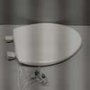 Bemis 7300SLEC Slow Close Toilet Seat, Easy Clean Hinges and Durable Plastic Seat, Made in USA, Elongated, White