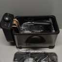 OVENTE Electric Deep Fryer 2 Liter Capacity, 1500 Watt Lid with Viewing Window and Odor Filter, Adjustable Temperature, Removable Frying Basket and Easy to Clean Stainless Steel Body, Silver FDM2201BR