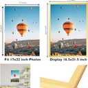 JCJMY 17x22 Picture Frame Gold for Poster Photo Picture, Horizontal and Vertical Formats for Wall Hanging, 17 x 22 Wall Gallery Poster Photo Frame for 17 by 22 Photos Posters, Gold