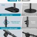 InnoGear Adjustable Desk Microphone Stand, Weighted Base with Soft Grip Twist Clutch, Boom Arm, 3/8/'' and 5/8/'' Threaded Mounts for Blue Yeti and Blue Snowball, Kick Drums, Guitar Amps, Black