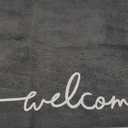 Welcome Mat Indoor, Ultra Thin Door Mat, 1/10 in Thin Door Mats for Inside Entry, Non-Slip Rubber Backing, Washable Doormat, Fade Resistant, Absorbent, Low Profile Dirt Trapper, 30"X17",Grey (1'5" x 2'6" (Rectangular))