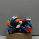 C7 LED Christmas String Lights,26FT Outdoor Christmas Lights with 50 LED Xmas Colorful Warm White Bulbs, Vintage Xmas Lights Outdoor Decorate Tree/Garden/Party/Room (Multicolor(50light-glossy))