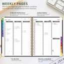 2026 Appointment Book/Planner - 2026 Daily Hourly Planner from Jan. 2026 - Dec. 2026, Weekly appointment Book 2026, 2026 Hourly planner with 20-Minute Interval, 9" x 11", Twin-Wire Binding, Colorful Tabs, Pocket - Black