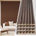 Art3d Fluted Wood Panel - 108 x 5.7 x 0.7in for Wall & Ceiling, Beaded Accent Molding for Home Decoration, Pack of 4pcs + 1pc End-Trim, Beaded Walnut