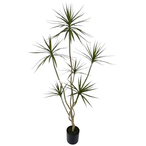AfanD Artificial Dracaena marginata,5ft Tall Fake Plants Artificial Dracaena marginata Plants for Indoor, Fake Trees for Office Home Living Room Floor Patio Greening Porch Decor