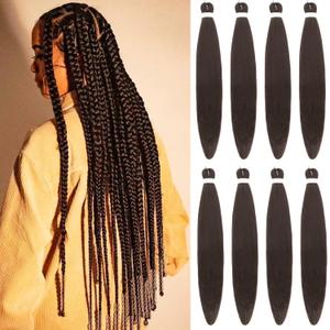Alrence Pre Stretched Braiding Hair Long Braid 30 Inch 8 Packs Professional Braiding Hair Extensions Synthetic Crochet Twist Braids (30 Inch, 6#)
