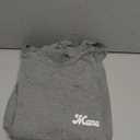 NIUBIA Women's Letter Print Basic Crew Neck Tee Summer Short Sleeve T-Shirt with Pockets Loose Fitting Tops (Large, Dark Grey)