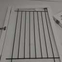 SPIRICH 96-inch Extra Wide 30-inches Tall Dog Gate with Door Walk Through, Freestanding Wire Pet Gate for The House, Doorway, Stairs, Pet Puppy Safety Fence, Support Feet Included (White)