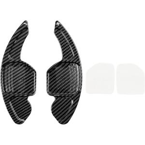 Topteng Steering Wheel Paddle Shifter Extensions for Audi Carbon Fiber Look, ABS Plastic, Fit A3 S3 RS3, A4 S4, A5 S5, A6 S6, A7 S7, A8 S8, Q3 Q5 SQ5 Q7, TT TTS – 2012–2018 Select Models