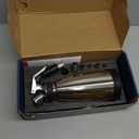 Whipped Cream Dispenser Stainless Steel Keep Warm and Cold,500mL/1 Pint Double Wall Thermos Whipped Cream Maker,5 Various Stainless Decorating Nozzles,1 Cleaning Brush,N2O Chargers NOT Included