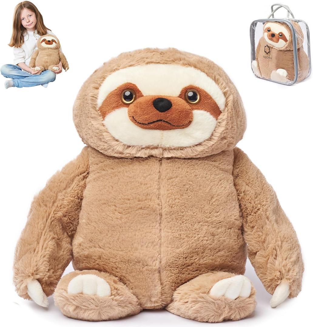 ODOXIA Weighted Animals for Anxiety 3.1lb Sloth | Stuffed Weighted Plush for Kids, Adults | Weighted Stuffed Animals | Weighted Plushies | Weighted Plushie (Small)