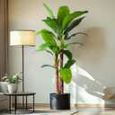 Erimda 7.2FT Artificial Banana Tree, Lifelike Fake Banana Leaf Tropical Silk Tree, Easy Assembly Faux Floor Plant with Sturdy Trunk, Maintenance Free for Indoor Home Patio Pool Outdoor Tropical Decor