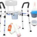 Heavy Duty Extra Wide Bedside Commode with Adjustable Width & Height