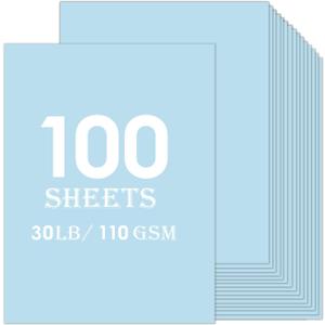 Light Blue Construction Paper Bulk 100sheets 8.5x11 (30lb/110gsm)