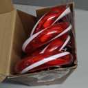 10" Christmas Candy Cane Lights (10PCS) for Landscape Decoration,Red & White Pathway Makers Lights (Include Stakes)