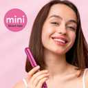 Terviiix Mini Flat Iron for Bangs Short Hair Edges, 1/2 Inch Small Ceramic Hair Straightener and Curler 2-in-1, Travel Flat Iron with Dual Voltage, 430F Fast Heat, Pouch - Pink