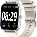 Smart Watch for Men Women SmartWatch 1.83" for iPhone Samsung Android Phone Compatible, Fitness Tracker Watch with Pedometer, Heart Rate/Sleep Monitor, Blood Oxygen, IP68 Waterproof (Starlight)