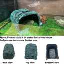 Reptile Rock Hide Cave Large Terrarium Habitat Decor Rock Turtle Hide Tortoise Aquarium Hideout for Lizards Snake Amphibians Fish