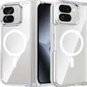 for Google Pixel 10 Pro Fold Magnetic Case, Compatible with MagSafe, Shockproof TPU Bumper Hard PC Slim Protective Cover for Google Pixel10 Pro Fold Phone Cases (2025), Clear