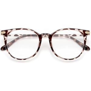 Gaoye Blue Light Blocking Glasses, Retro Round Eyewear Frame Anti Eyestrain Computer Glasses for Women Men (Leopard)