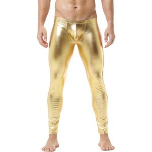 DTODWW Men's Faux Leather Activewear Leggings Slim Fit Tight Pants Long PU Pants for Men Clubwear, XL