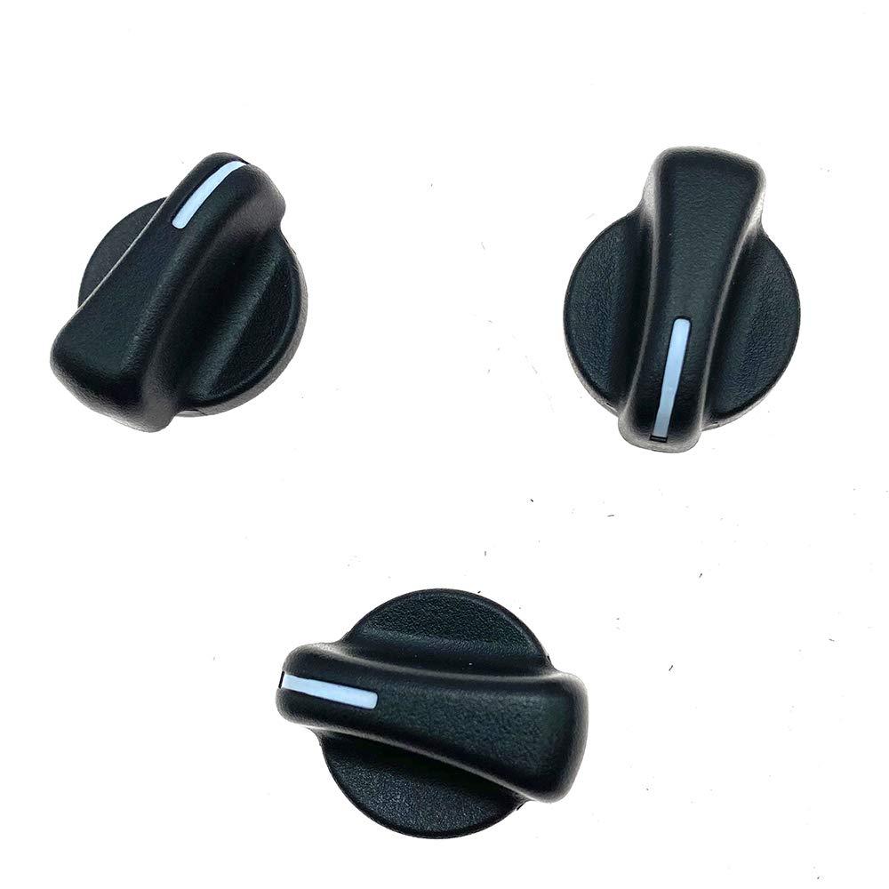 Set of 3 AC Heater Climate Control Blower Fan Knob Switch for 1999-2006 Jeep Wrangler 1999-2003 Dodge Ram Replace 05011218AC 5011218AC 5011218AB 5011218AA