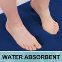 Smiry Memory Foam Bath Mat 59x24, Extra Soft and Absorbent Bathroom Mats, Non Slip Washable Carpet for Floor, Shower and Tub, Navy Blue