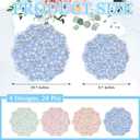 Yungyan 24 Pcs Ditsy Floral Paper Plates - 8.5" Dessert & 10.5" Dinner Floral Disposable Dinner Plates with Wavy Edges for Spring Summer Picnic Birthday Wedding Tea Party Supplies, Serves 12