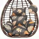 Floral Waterproof Swing Seat Cushion Pad for Patio Furniture
Printed Egg Chair Cushion Outdoor Thick Egg Swing Chair Cushion Replacement for Lawn Garden Furniture