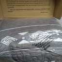Whale Flotilla Reversible Grey Print Quilts Queen Size with 2 Pillow Shams