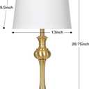 Cinyirong 28.75" Gold Table Lamps for Living Room,Touch Lamps for Bedrooms Set of 2 - Nightstand Table Lamp with USB C+A, 3 Way Dimmable Bedside Lamps End Tables, Antique Brass