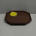 Xchouxer Sofa Arm Clip Table, Armrest Tray Table, Drinks/Remote Control/Snacks Holder, 9 in x 12.3 in x 4.5 in  (Cherry Brown)