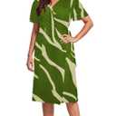 Hostoyo Plus Size Wrap Dress for Women Casual Black Dresses Soft Stretchy Knee-Length Sweetheart Neckline Work Party Wedding (Green, XL)