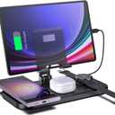 Wireless Charger for Samsung, 4 in 1 Charging Station for Samsung, Foldable Charging Stand for Galaxy S25 Ultra/S24/S23/S22/Note 20/Fold6/Flip6/Galaxy Watch 7/6/5Pro/4/3/Galaxy Buds/Android/Tablet