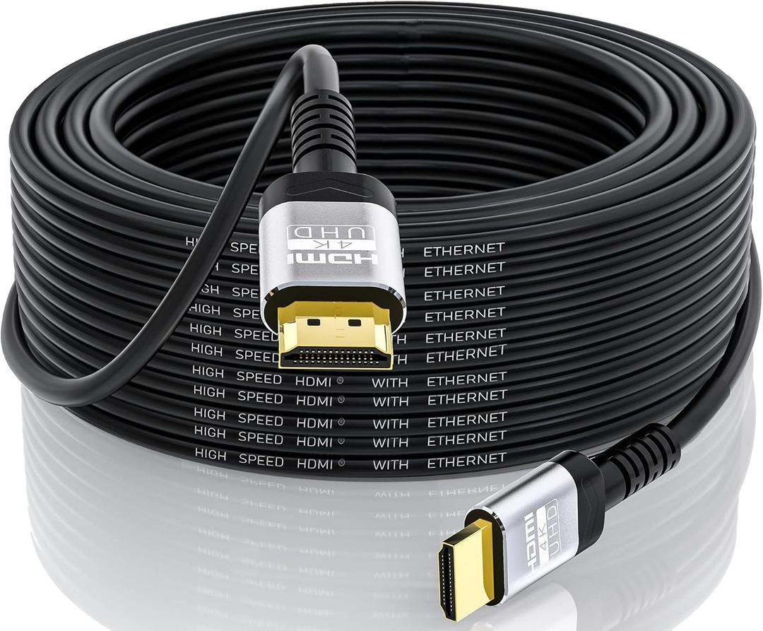 Soonsoonic 4K HDMI Cable 50Ft | High Speed HDMI 2.0 Cable 4K@60Hz 2K 1080P 3D ARC Ethernet | for UHD TV Monitor Laptop Xbox PS4/PS5 (15m)