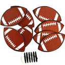8PCS Football Patches, Iron on Rugby Sew on Patches Embroidered Applique, DIY Patch for T-Shirts, Jackets, caps, Bags (3.3"x1.8")