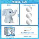 Wee Wonders Water Table Pump with Magnetic Sheet & Rechargeable, Elephant Water Pump Continuous Flow, Outdoor Sand and Water Table Toys Accessories for Toddlers, Summer Beach Toy Gifts for Kids 3-8