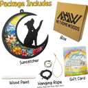 2 x Pitbull Dog Memorial Suncatcher, Personalized Pitbull Memorial with Name Date, Rainbow Bridge Dog Sympathy Card, Dog Passing Away Gift, Loss of Dog Sympathy Gift, Bereavement Gift