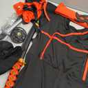 skyllc Ninja Costume Kids, Boys Ninja Cosplay Set - for Role Play Halloween Christmas Party Carnival (Large, Red)