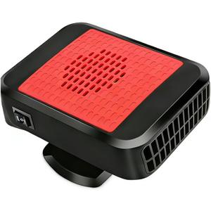 Car Heater,Portable Car Heater Defroster, 12V Car Defrost Defogger with Plug in Cigarette Lighter, Window Defroster for Car, SUV, Jeeps, Trucks (red)