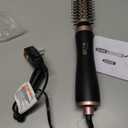 Hair Dryer Brush, 3-in-1 Rotating Round Hot Air Spin Brush Set with 2 Brushes (2" & 1.5"), Negative Ionic Blow Volumizer, 2 Detachable Auto-Rotating Curling Brush, Blow Dryer Brush,Dry as You Style (Black)