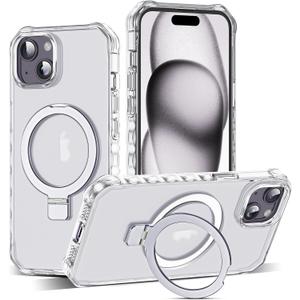 Wave Edge Case for iPhone 15 with Stand 6.1", White