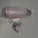 Bling Water Bottle Rhinestone,Diamond Water Bottle,glitter Cup pink,bling gifts for women,Bling Tumblers with 2 Style lids and 55in Chain (Pink)