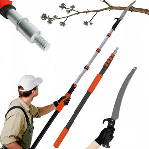 Karveden 26FT Reach Manual Pole Saws for Tree Trimming with 5-20FT Telescoping Extension Pole, Anti-slip Handle, Manual Pruning Pole Saw with 19" 3X Detachable Saw for Forestry, Yard, Garden, Patios
