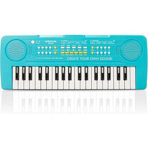 Keyboard Piano for Kids, BIGFUN 37 Keys Toddler Piano Multifunction Music Educational Instrument Toy, Electronic Kids Keyboard for 37 Year Old Girls and Boys (Blue)