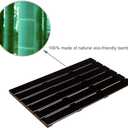 GOBAM Bamboo Bath Mat, Large, 26 x 15.8 x 1.3 inch - Non-Slip Floor Mat for Bathroom, Spa, Sauna, Kitchen, Indoor & Outdoor Spaces, Shower Mat for Bathroom Decor - (Black, 26" long)