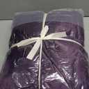 LOOBANI Waterproof Blanket for Bed: Reversible Soft Flannel Queen Bed Blanket 80" x 90", Waterproof Dog Blankets for Large Dogs, Spill-Proof Cover for Furniture Protection, Movie Time, Purple