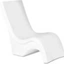 Step2 Vero Pool Chair, Fade-Resistant, Waterproof Patio Furniture for Sun Shelf, Use in Pools up to 15-Inches of Water, Weighted, 43"D x 23"W x 37"H, Resin, White