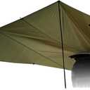 GEERTOP Large Car Awning Tarp for Camping Backpacking Tarp SUV Tailgate Truck Canopy Sun Shade Waterproof Outdoor Rear Vehicle Awning Shelter for Van, MPV, Campers (Lunar Green)